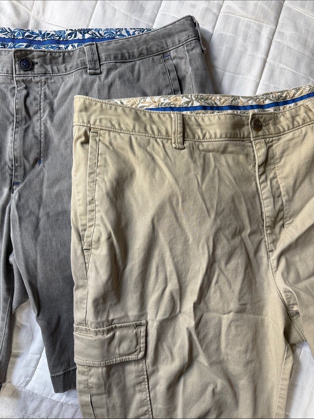 Tommy Bahama Tan and Gray Men's Casual Shorts